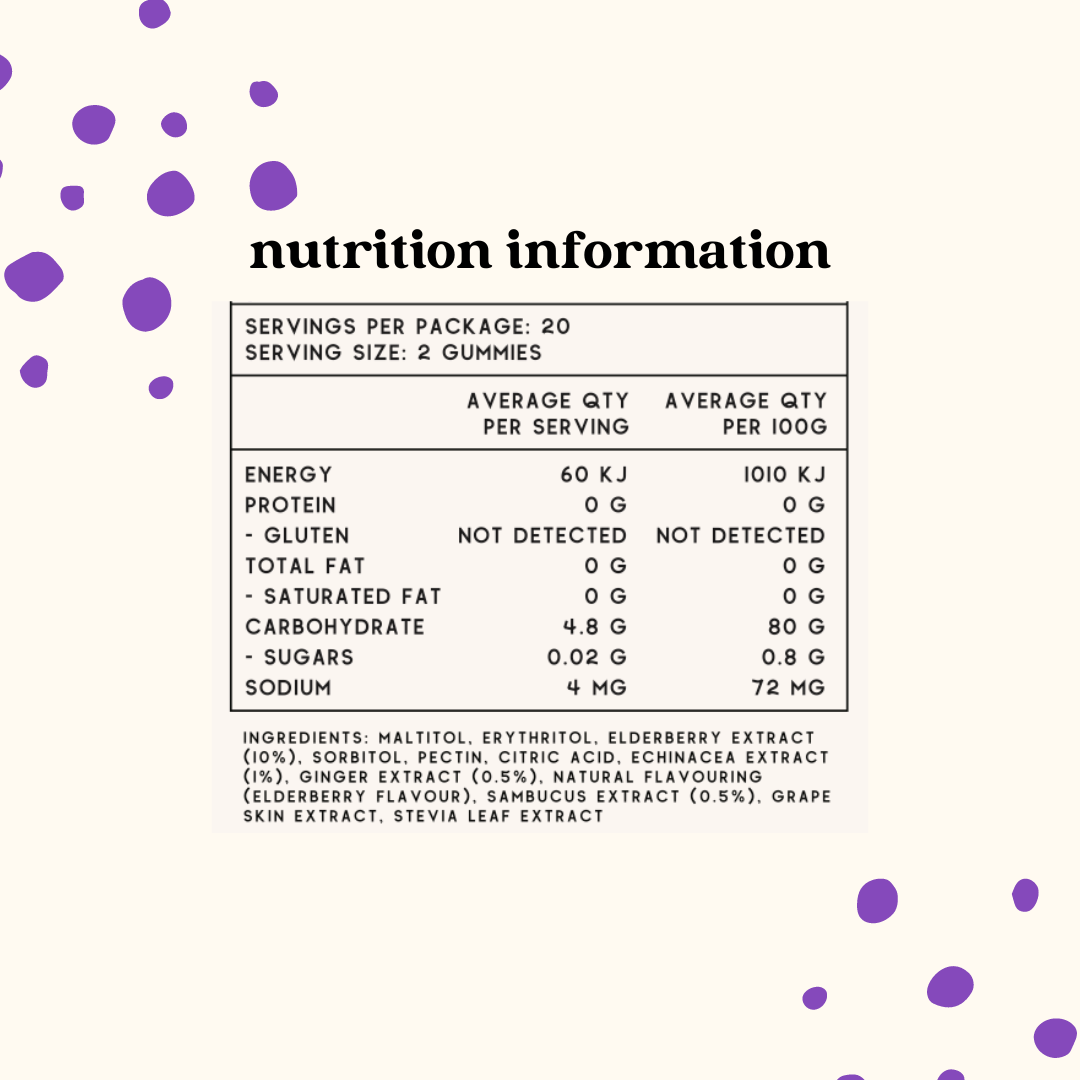 Elderberry & Echinacea Immunity Gummies | 99% Sugar Free