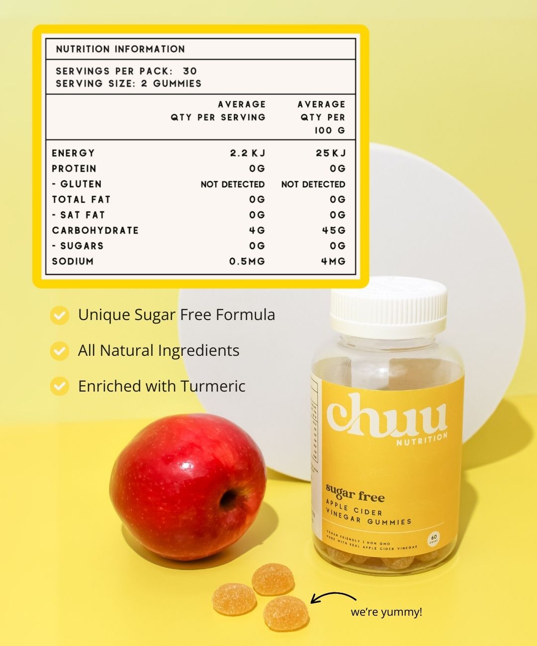 Apple Cider Vinegar Gummies with The Mother | Sugar Free